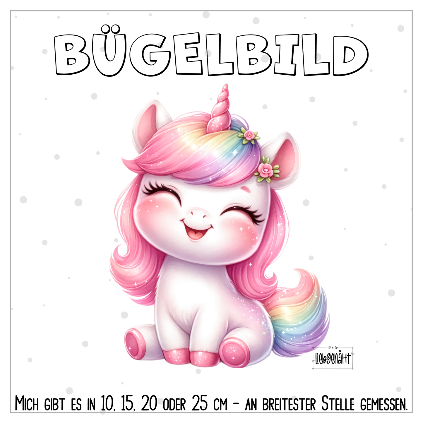 VORBESTELLUNG | BÜGELBILD | SÜßES EINHORN