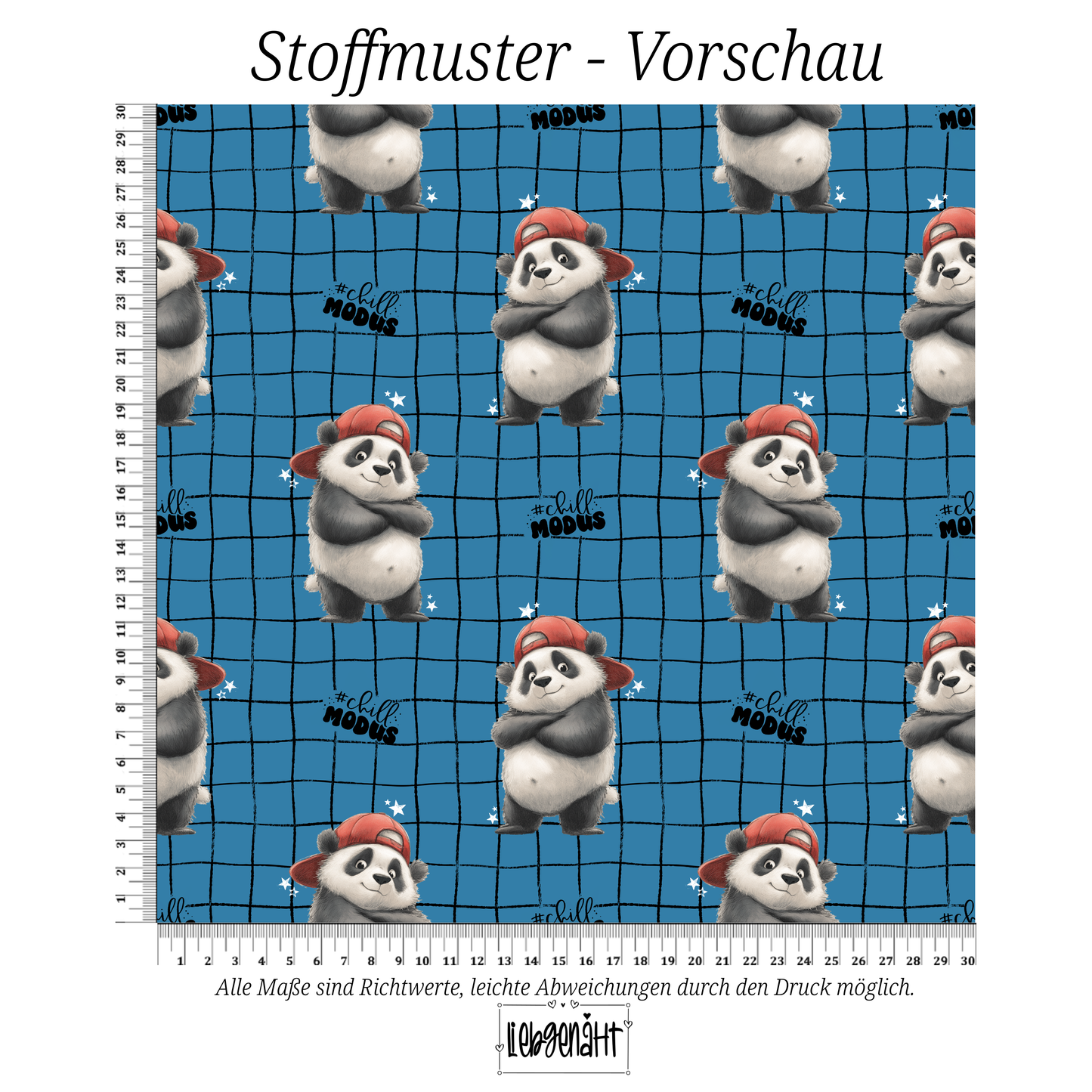 VORBESTELLUNG | PANDA | ALLOVER BLAU