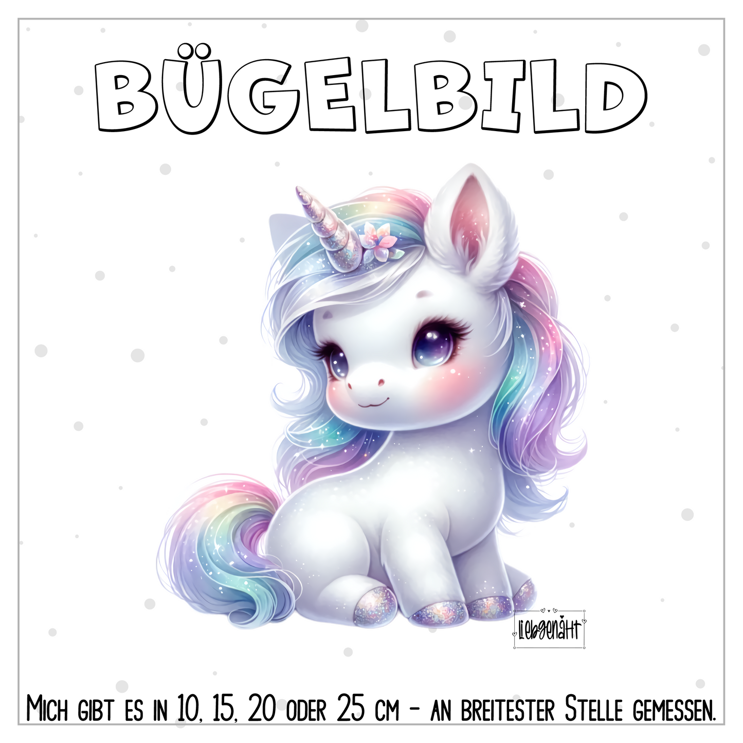 VORBESTELLUNG | BÜGELBILD | SÜßES EINHORN 2