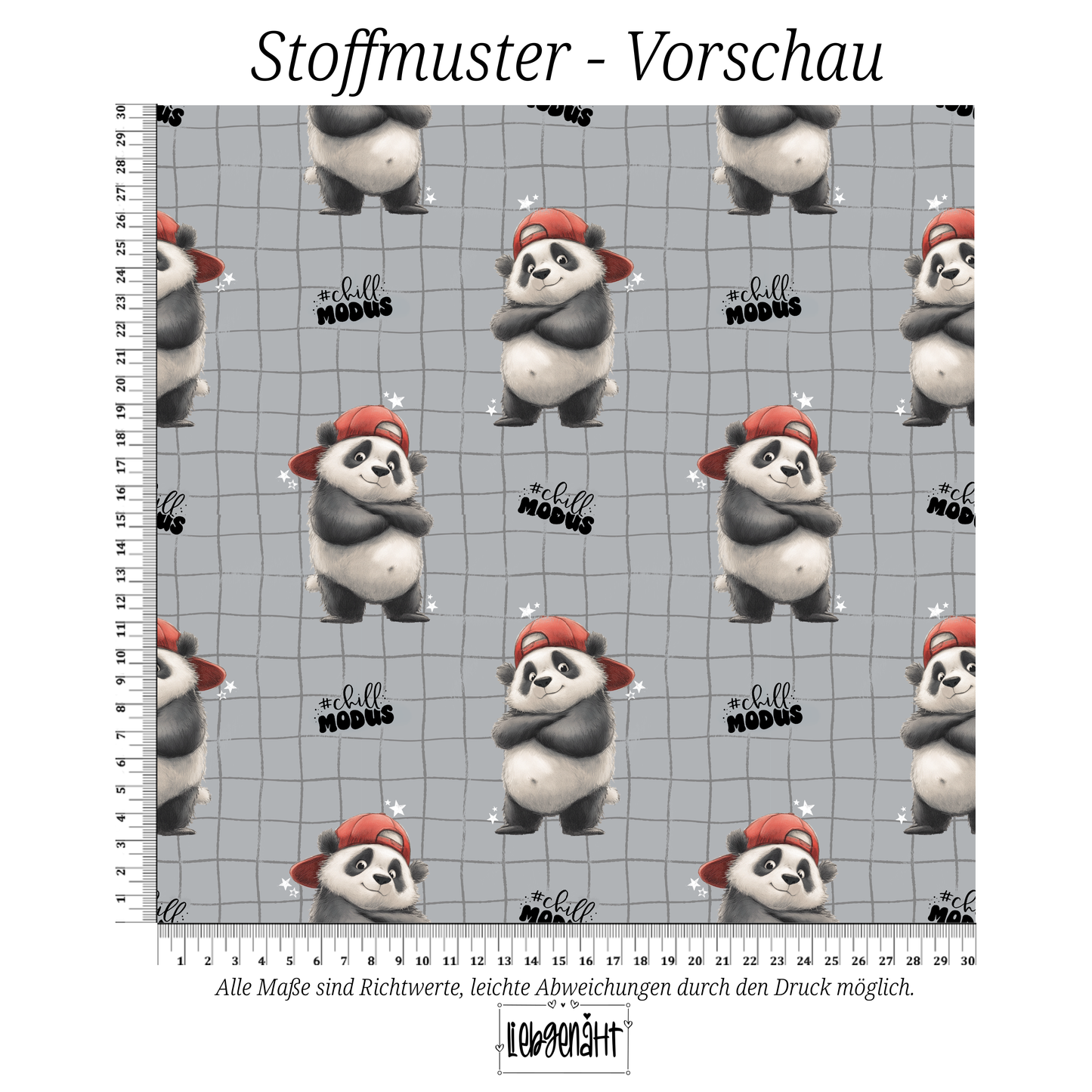 VORBESTELLUNG | PANDA | ALLOVER GRAU