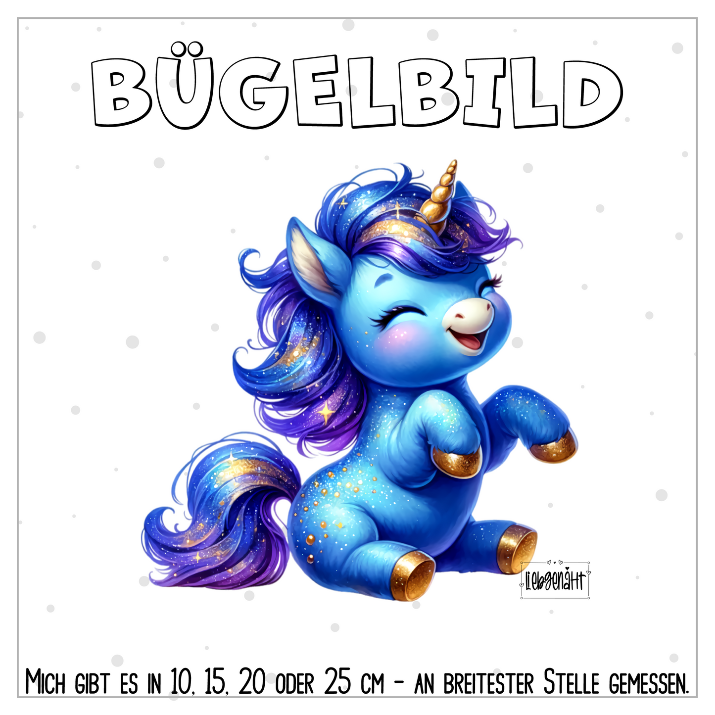 VORBESTELLUNG | BÜGELBILD | SÜßES EINHORN 3