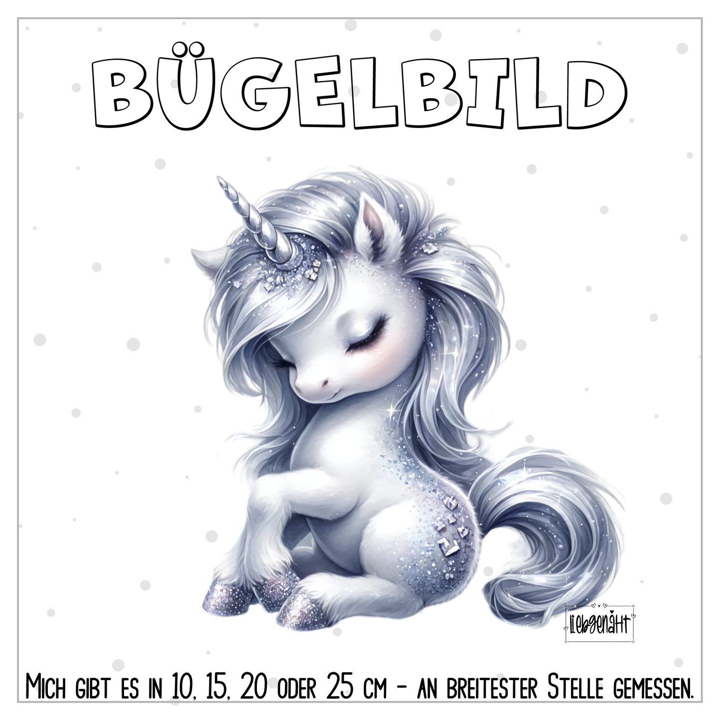 VORBESTELLUNG | BÜGELBILD | SÜßES EINHORN 4