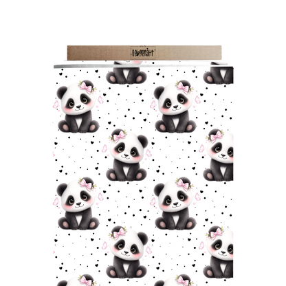 VORBESTELLUNG | PANDA SCHLEIFE | ALLOVER WEIß