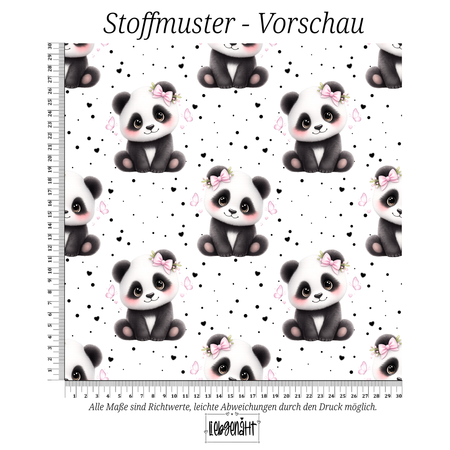 VORBESTELLUNG | PANDA SCHLEIFE | ALLOVER WEIß
