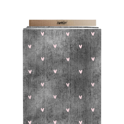 VORBESTELLUNG | DENIM | MITTELGRAU | ROSA HERZEN | PANDA SERIE