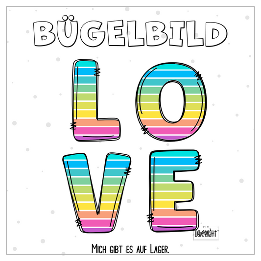 GLITZER | 20 cm | LOVE REGENBOGEN