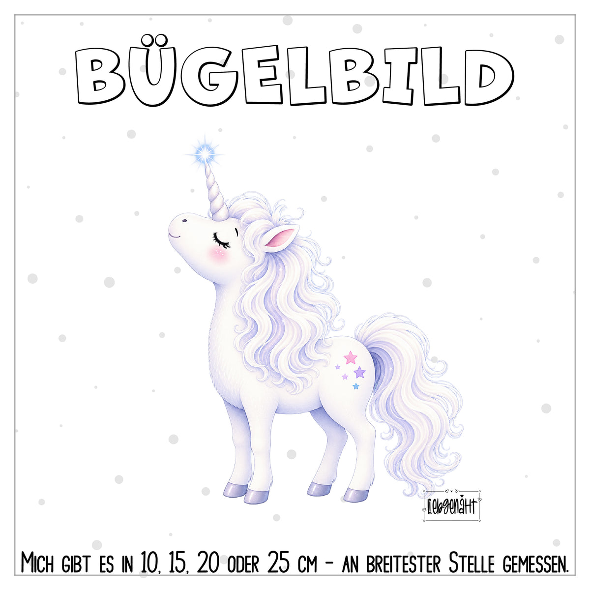 VORBESTELLUNG | BÜGELBILD | EINHORN
