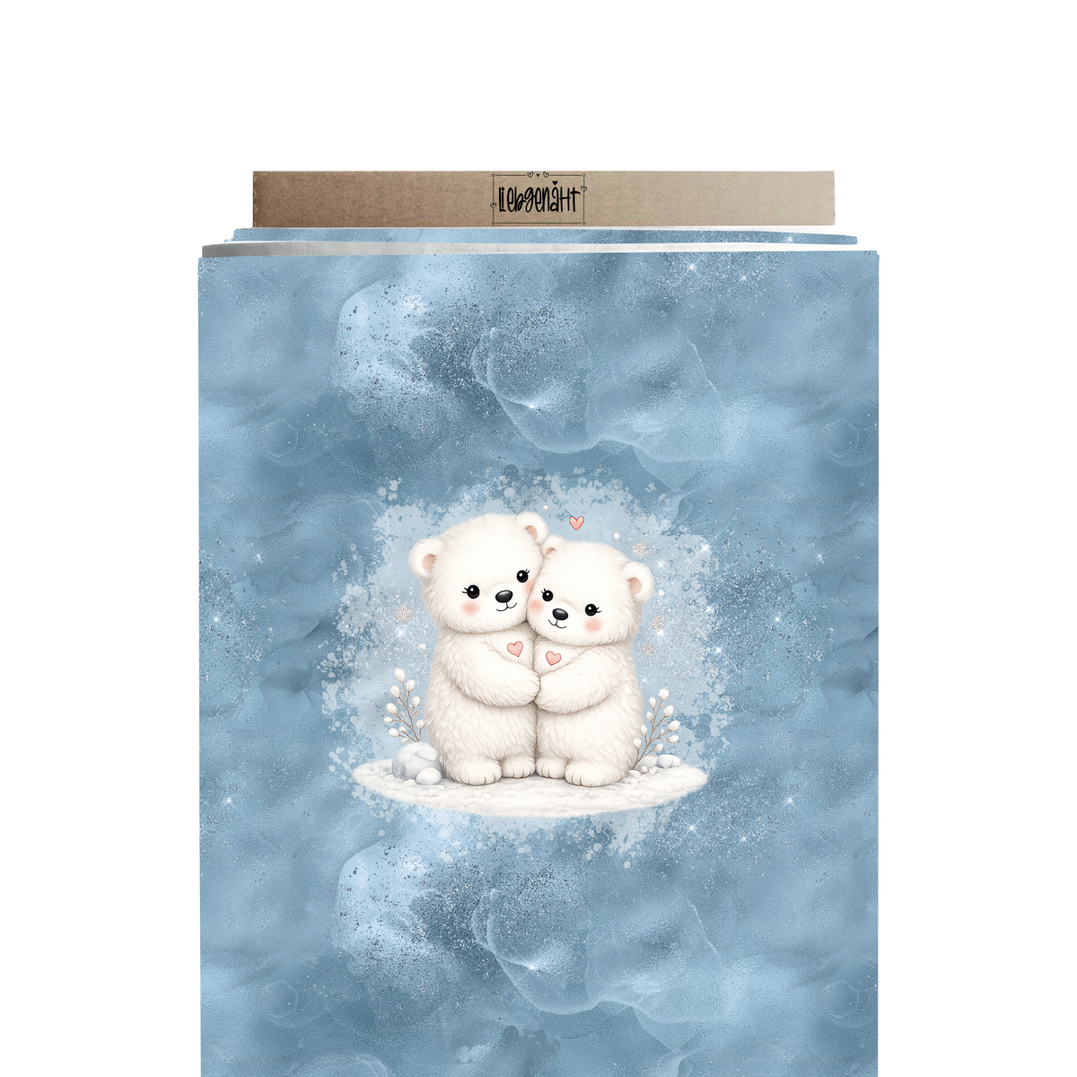 VORBESTELLUNG | WINTERWELT | PANEL KUSCHELBÄR EISBLAU