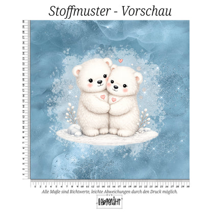 VORBESTELLUNG | WINTERWELT | PANEL KUSCHELBÄR EISBLAU