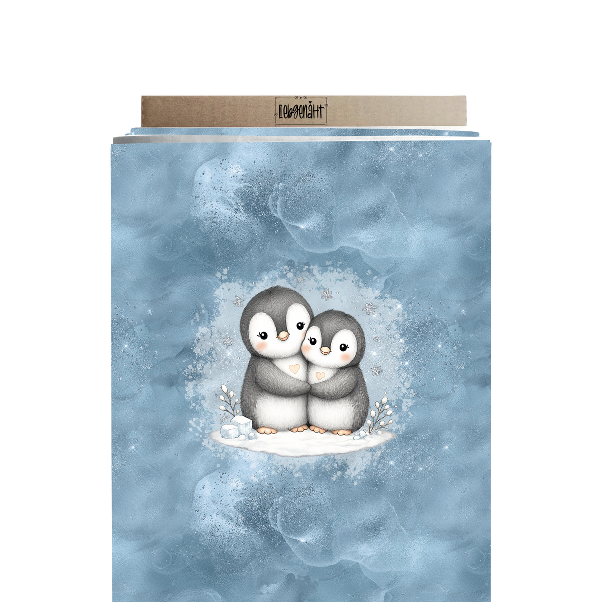 VORBESTELLUNG | WINTERWELT | PANEL KUSCHELPINGUIN EISBLAU