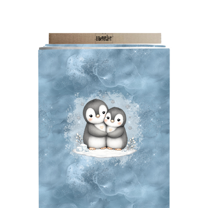 VORBESTELLUNG | WINTERWELT | PANEL KUSCHELPINGUIN EISBLAU