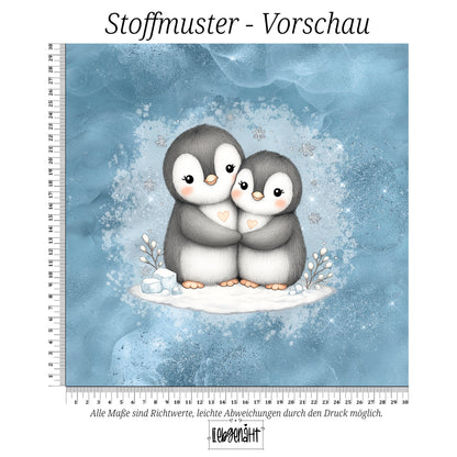 VORBESTELLUNG | WINTERWELT | PANEL KUSCHELPINGUIN EISBLAU