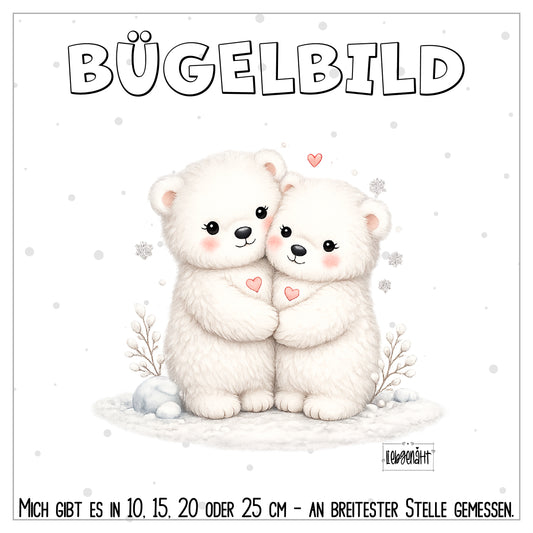 VORBESTELLUNG | BÜGELBILD | KUSCHEL EISBÄR MIT HERZ
