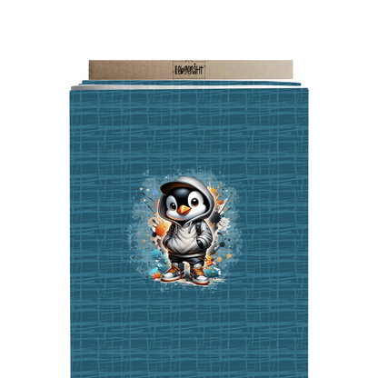 VORBESTELLUNG | WINTERWELT | PANEL PINGUIN COOL PETROLKRITZEL