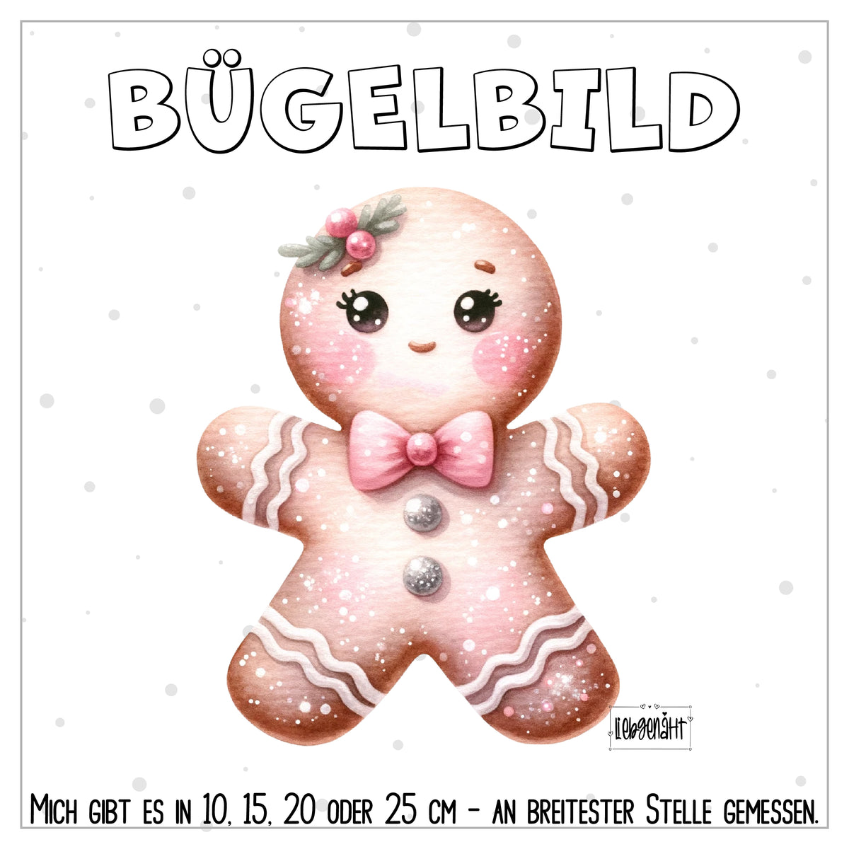 VORBESTELLUNG | BÜGELBILD | LEBKUCHEN ROSA