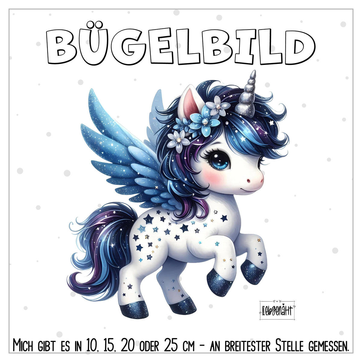 VORBESTELLUNG | BÜGELBILD | WINTER EINHORN
