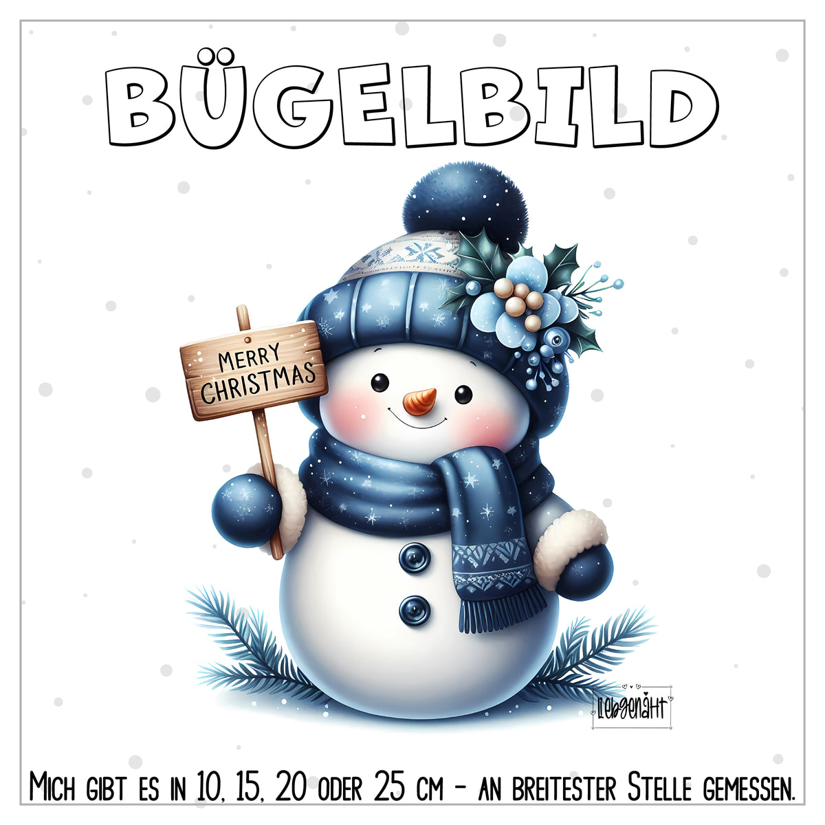VORBESTELLUNG | BÜGELBILD | SÜßER SCHNEEMANN 2