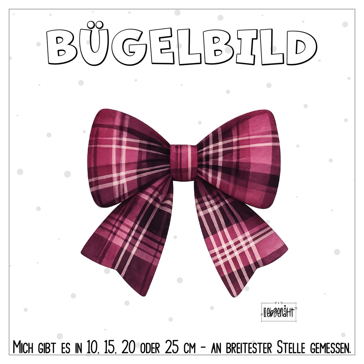 VORBESTELLUNG | BÜGELBILD | SCHLEIFE