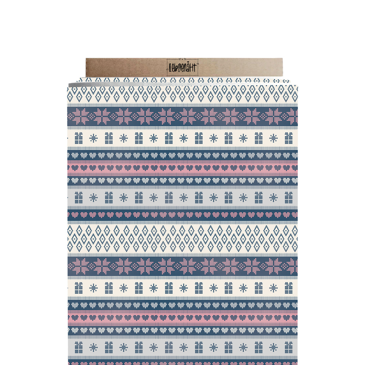 VORBESTELLUNG | WINTERHARMONIE | NORWEGENMUSTER BLAU-ROSA-CREME