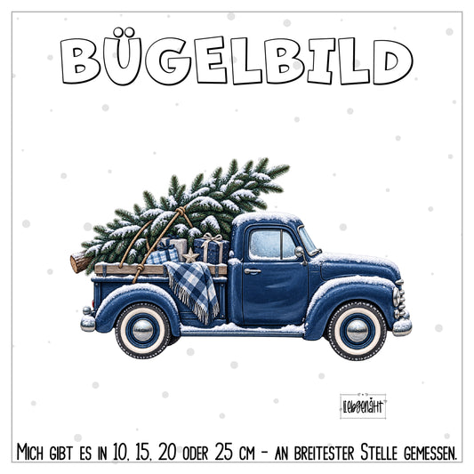 VORBESTELLUNG | BÜGELBILD | AUTO MIT TANNENBAUM 3