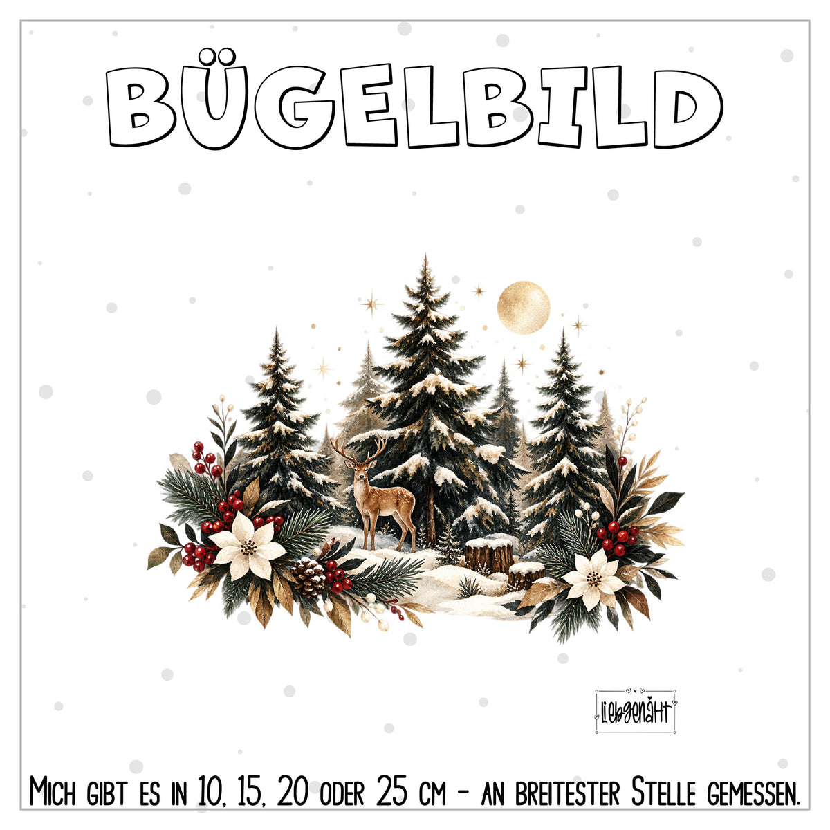 VORBESTELLUNG | BÜGELBILD | HIRSCH IM WALD