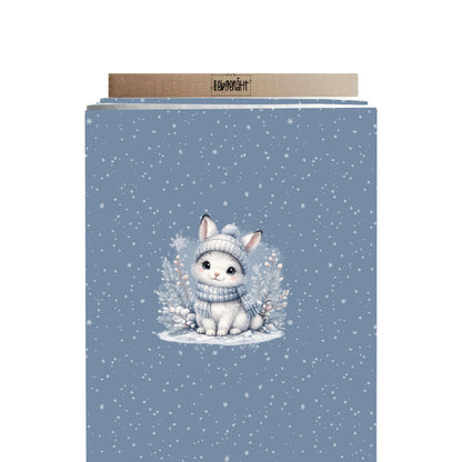VORBESTELLUNG | WINTERTIERE | PANEL SCHNEEHASE SCHNEEFLOCKEN EISBLAU