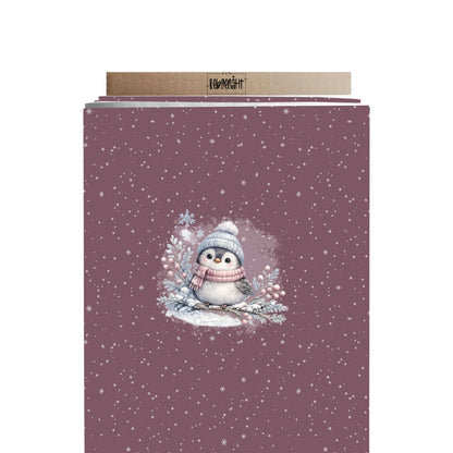 VORBESTELLUNG | WINTERTIERE | PANEL WINTERVORGEL SCHNEEFLOCKEN MAUVE