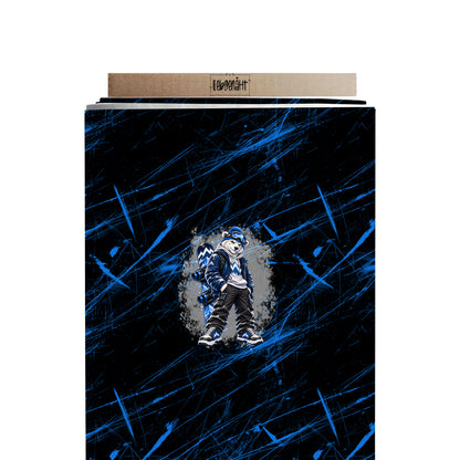 VORBESTELLUNG | WINTERTIERE | PANEL EISBÄR SNOWBOARD GRUNGE SCHWARZ-BLAU