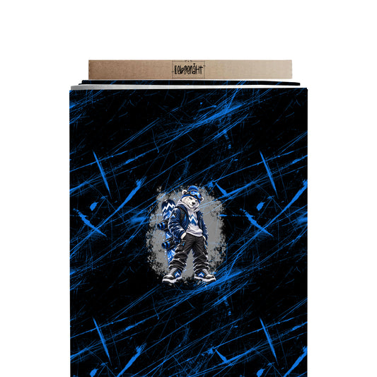 VORBESTELLUNG | WINTERTIERE | PANEL EISBÄR SNOWBOARD GRUNGE SCHWARZ-BLAU