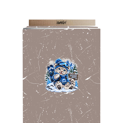 VORBESTELLUNG | WINTERTIERE | PANEL SCHNEELEOPARD EXPLORE GRUNGE TAUPE