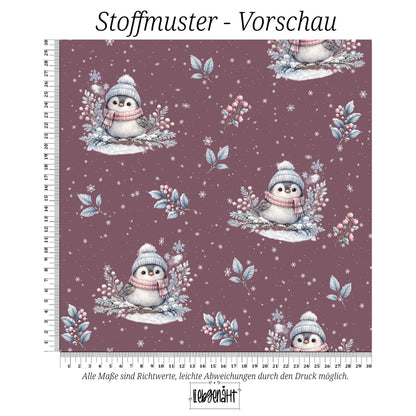 VORBESTELLUNG | WINTERTIERE | ALLOVER SCHNEEVOGEL MAUVE