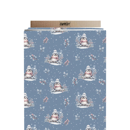 VORBESTELLUNG | WINTERTIERE | ALLOVER SCHNEEVOGEL EISBLAU
