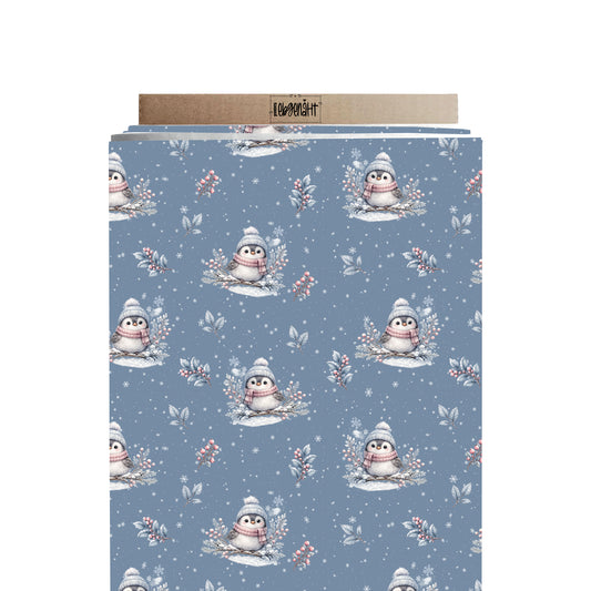 VORBESTELLUNG | WINTERTIERE | ALLOVER SCHNEEVOGEL EISBLAU