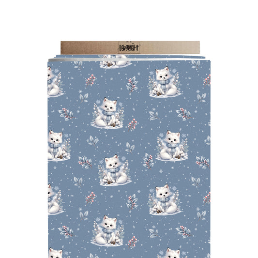 VORBESTELLUNG | WINTERTIERE | ALLOVER SCHNEEFUCHS EISBLAU