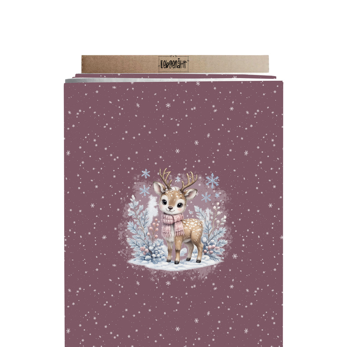 VORBESTELLUNG | WINTERTIERE | PANEL REH SCHNEEFLOCKEN MAUVE