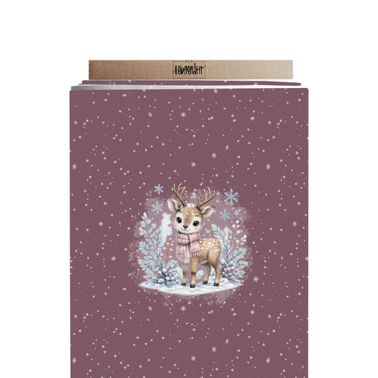 VORBESTELLUNG | WINTERTIERE | PANEL REH SCHNEEFLOCKEN MAUVE