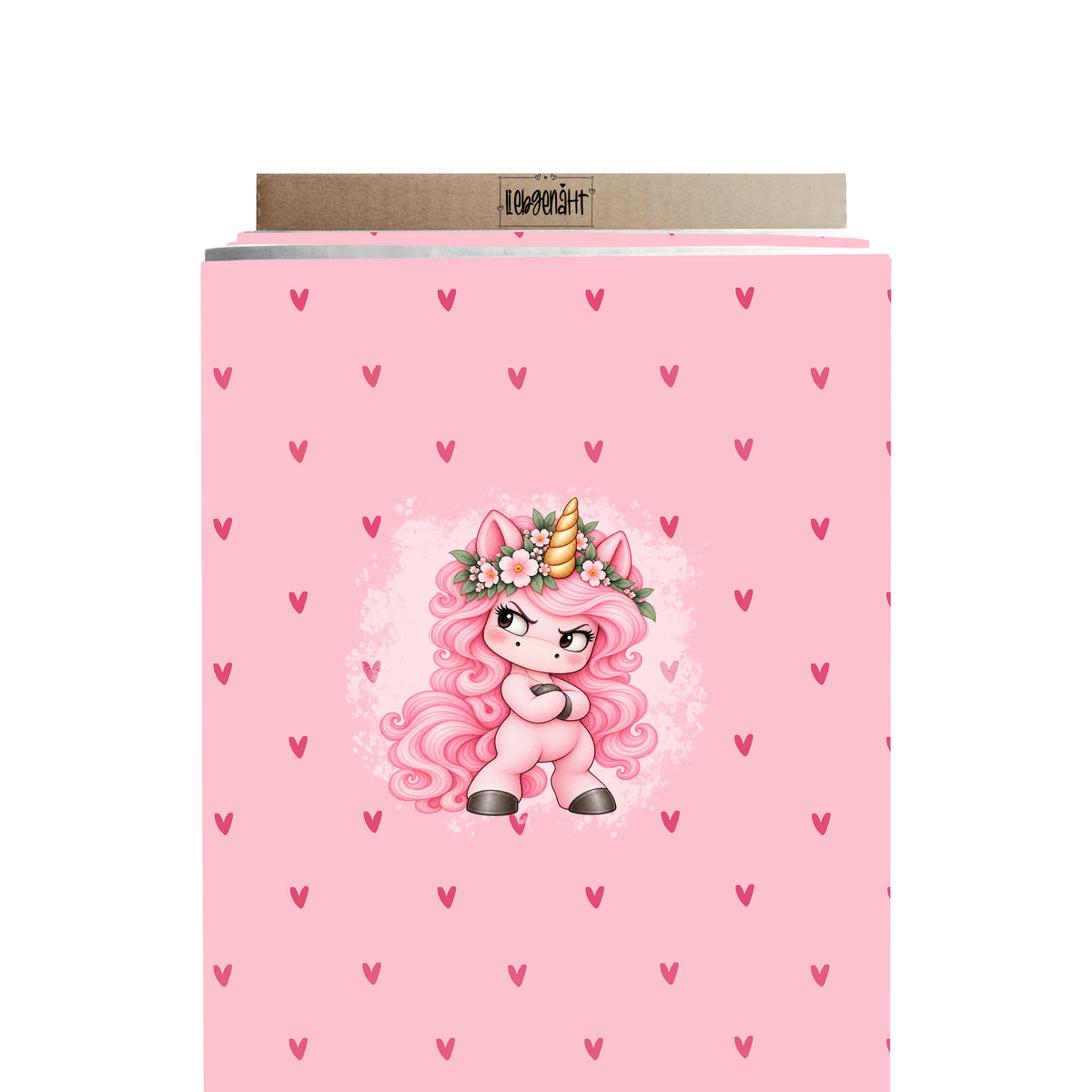 VORBESTELLUNG | FABELGETÜMMEL | PANEL | EINHORN ROSA | SCHMOLLEND | HERZEN ROSA
