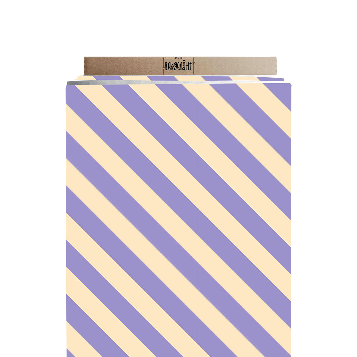 VORBESTELLUNG | FABELGETÜMMEL | KOMBI | DIAGONALSTREIFEN LILA CREME