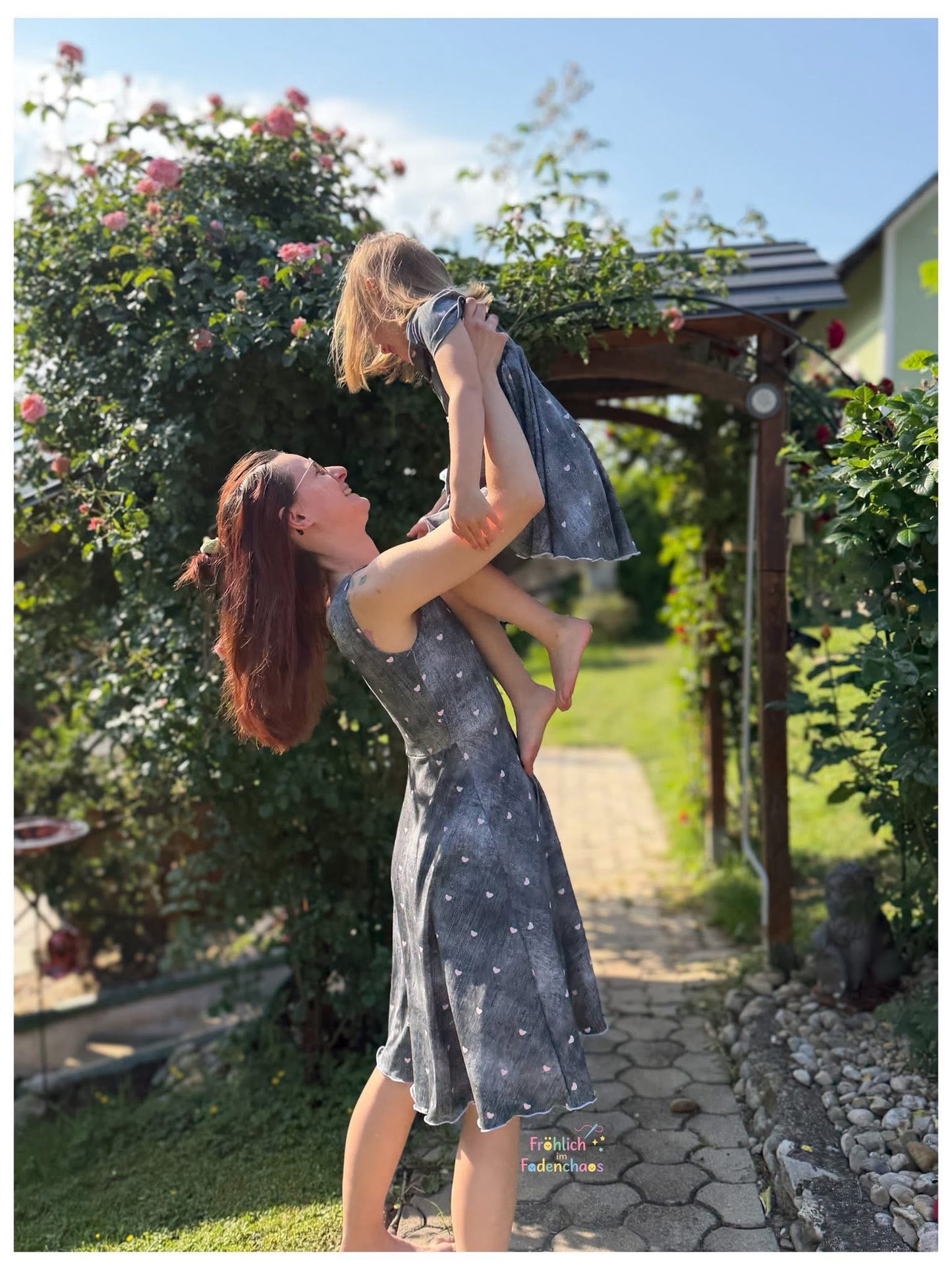 VORBESTELLUNG | DENIM | MITTELGRAU | ROSA HERZEN | PANDA SERIE