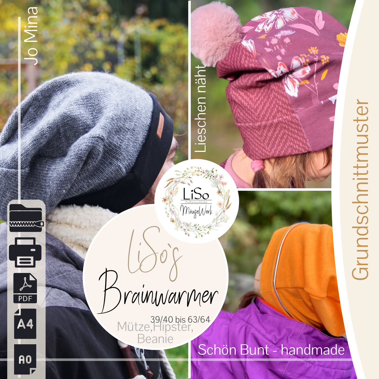 E-BOOK MÜTZENSET | LiSo`s Brainwarmer | KG 39 bis 64