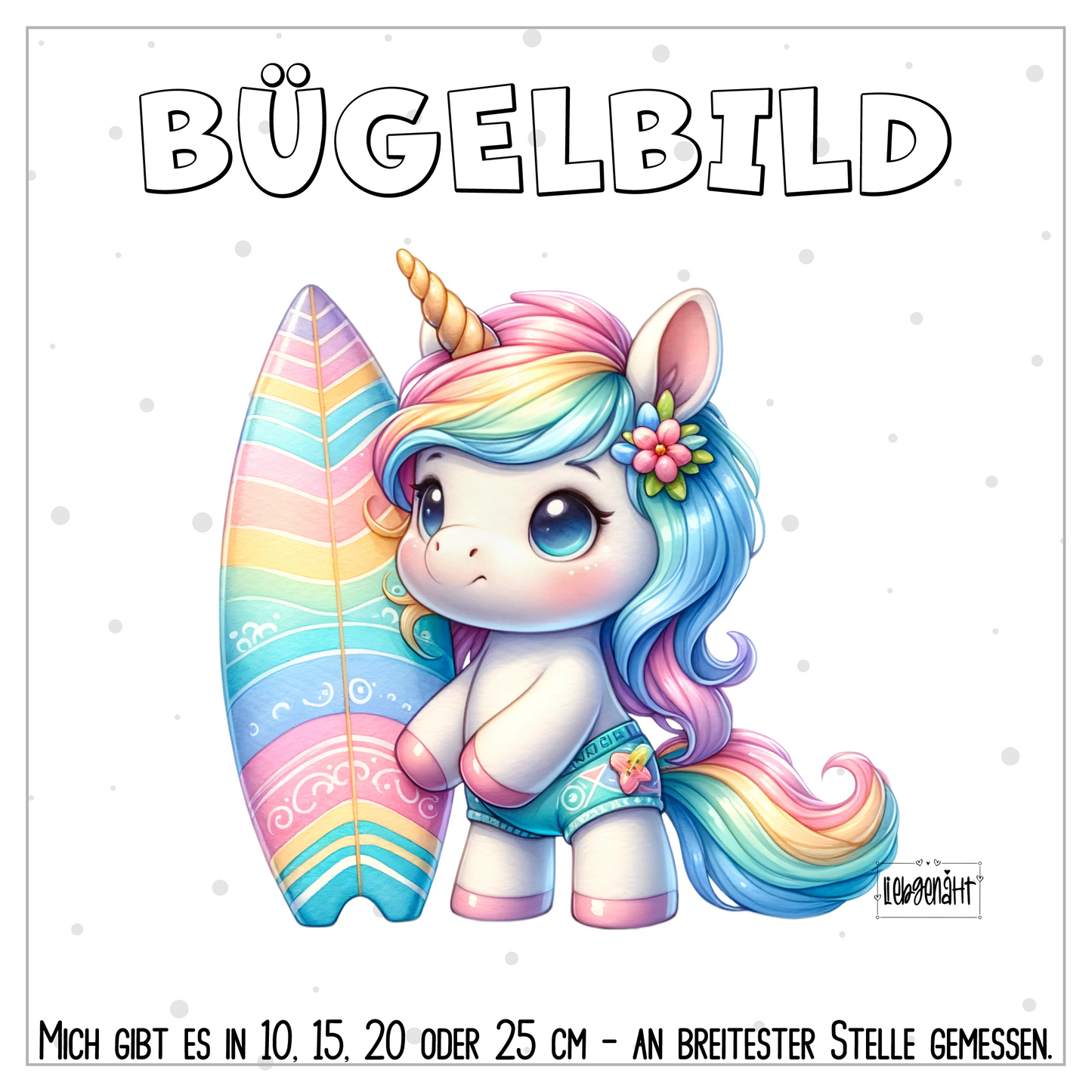 VORBESTELLUNG | BÜGELBILD | SOMMER EINHORN 2