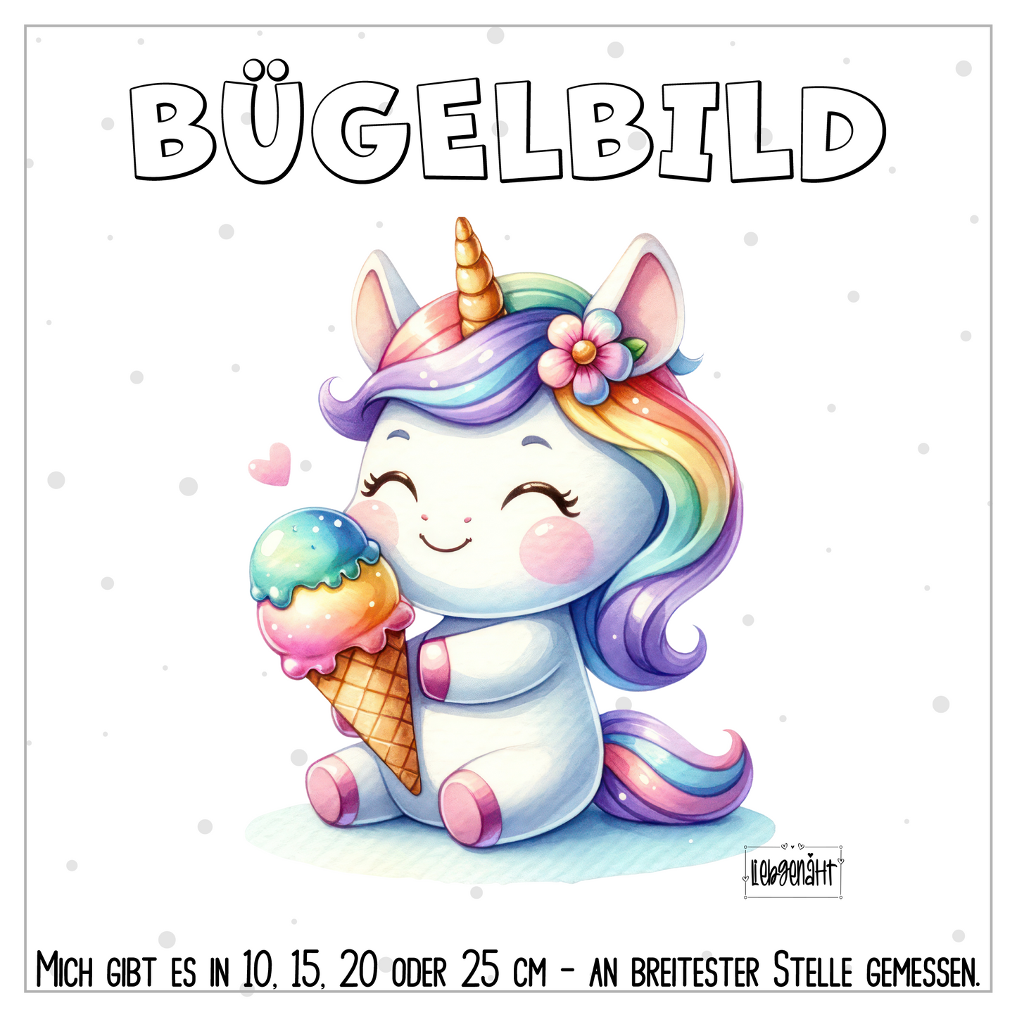 VORBESTELLUNG | BÜGELBILD | SOMMER EINHORN 5