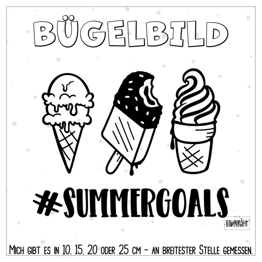 VORBESTELLUNG | BÜGELBILD | SUMMERGOALS SCHWARZ