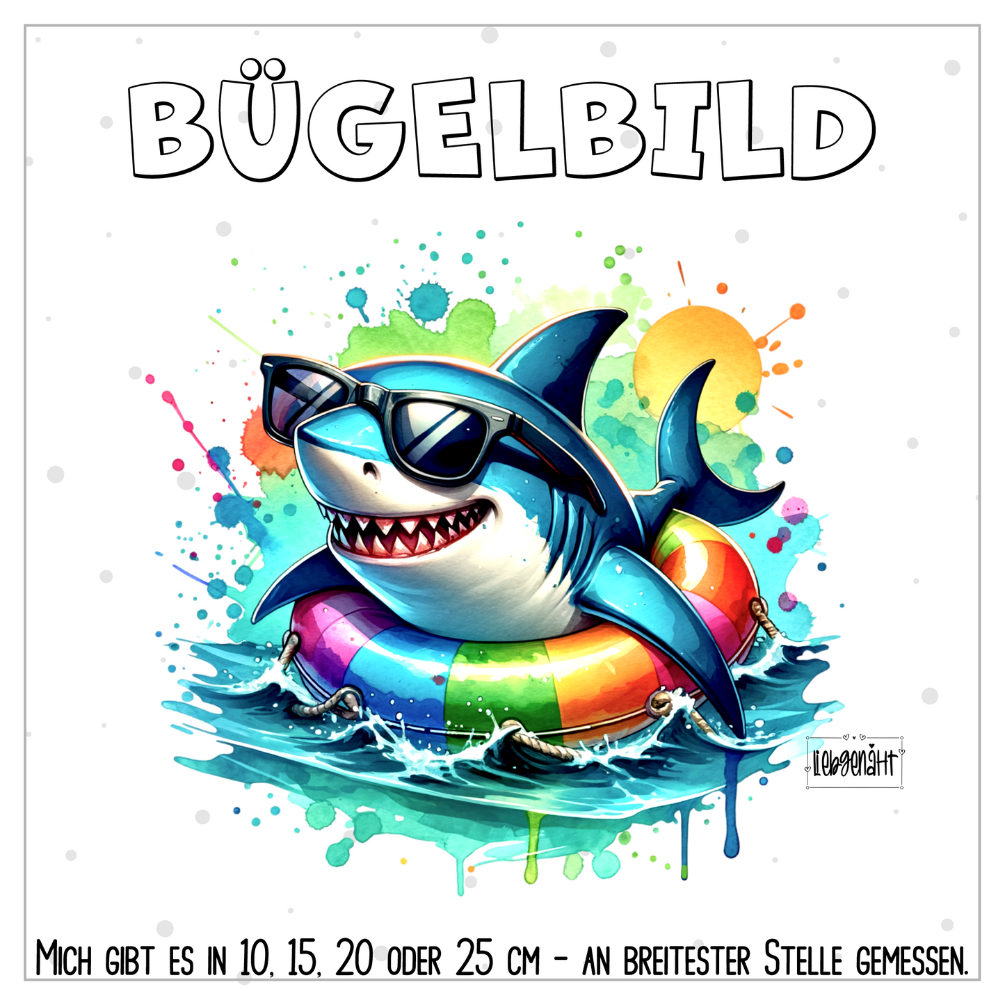 VORBESTELLUNG | BÜGELBILD | COOLER HAI
