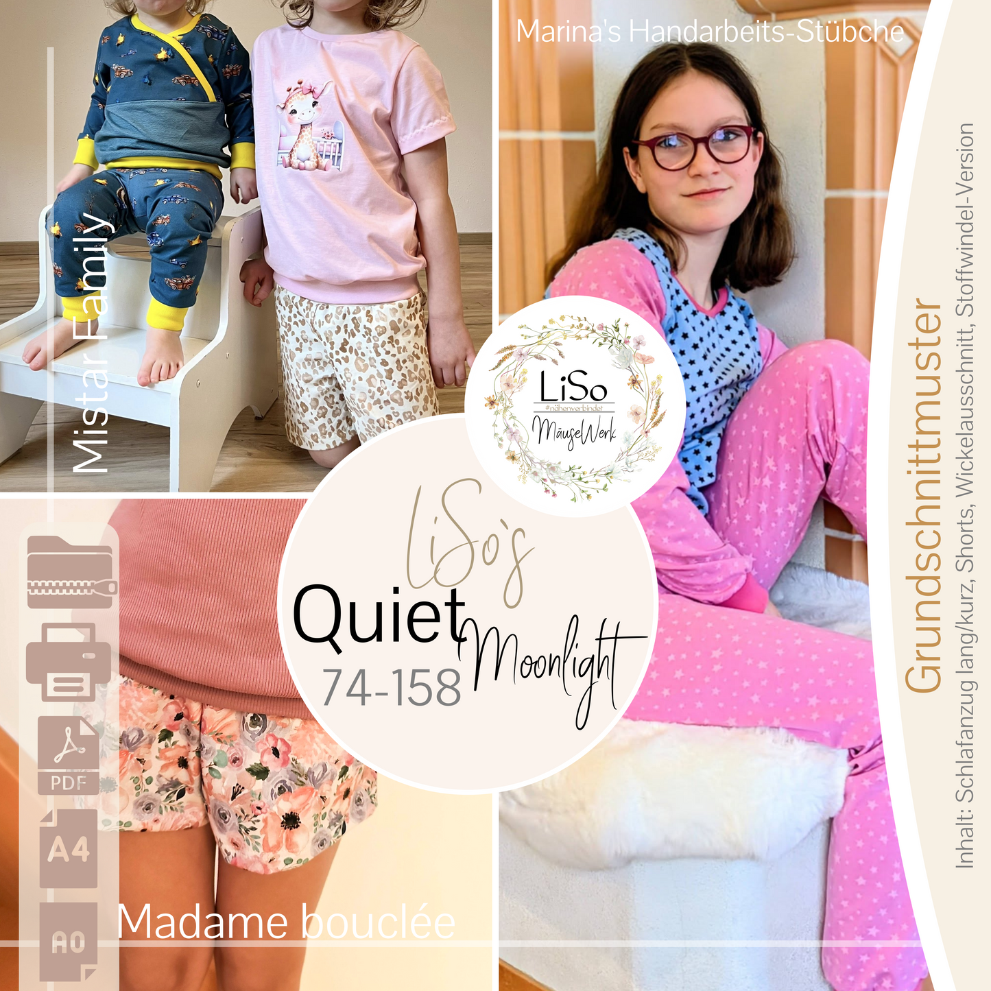 E-BOOK Pyjamas | LiSo`s QuietMoonlight | Gr. 74-158