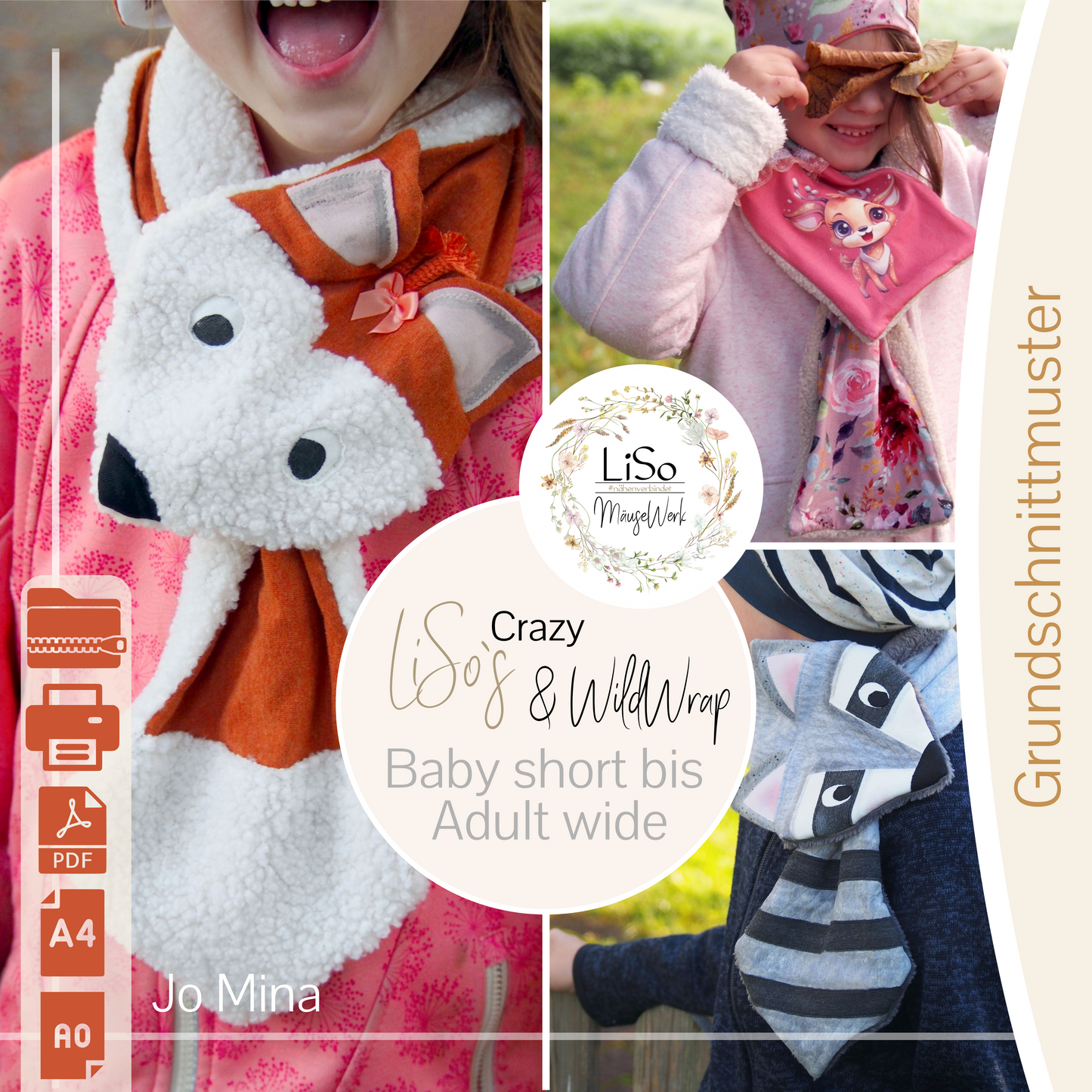 E-BOOK Steckschal | LiSo`s Crazy&WildWrap | Baby Short bis Adult wide