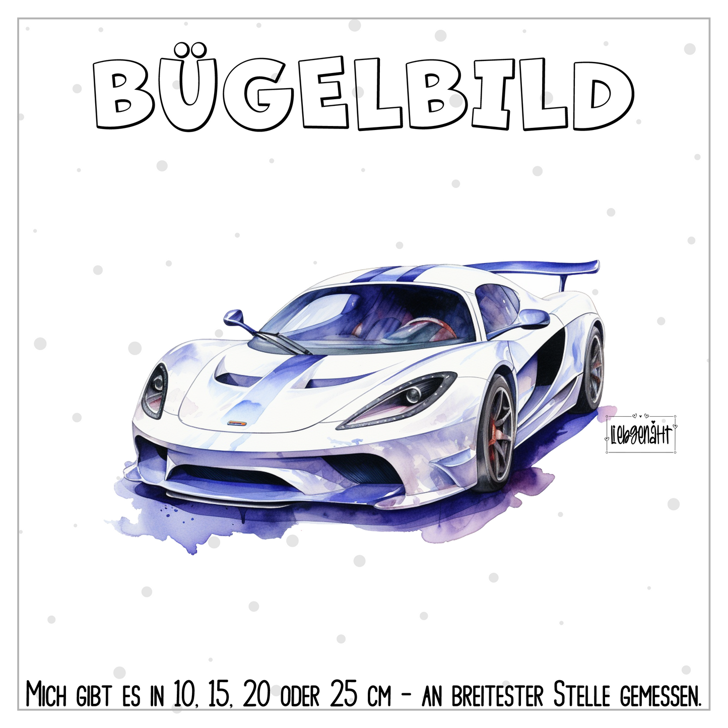 VORBESTELLUNG | BÜGELBILD | SPORTWAGEN