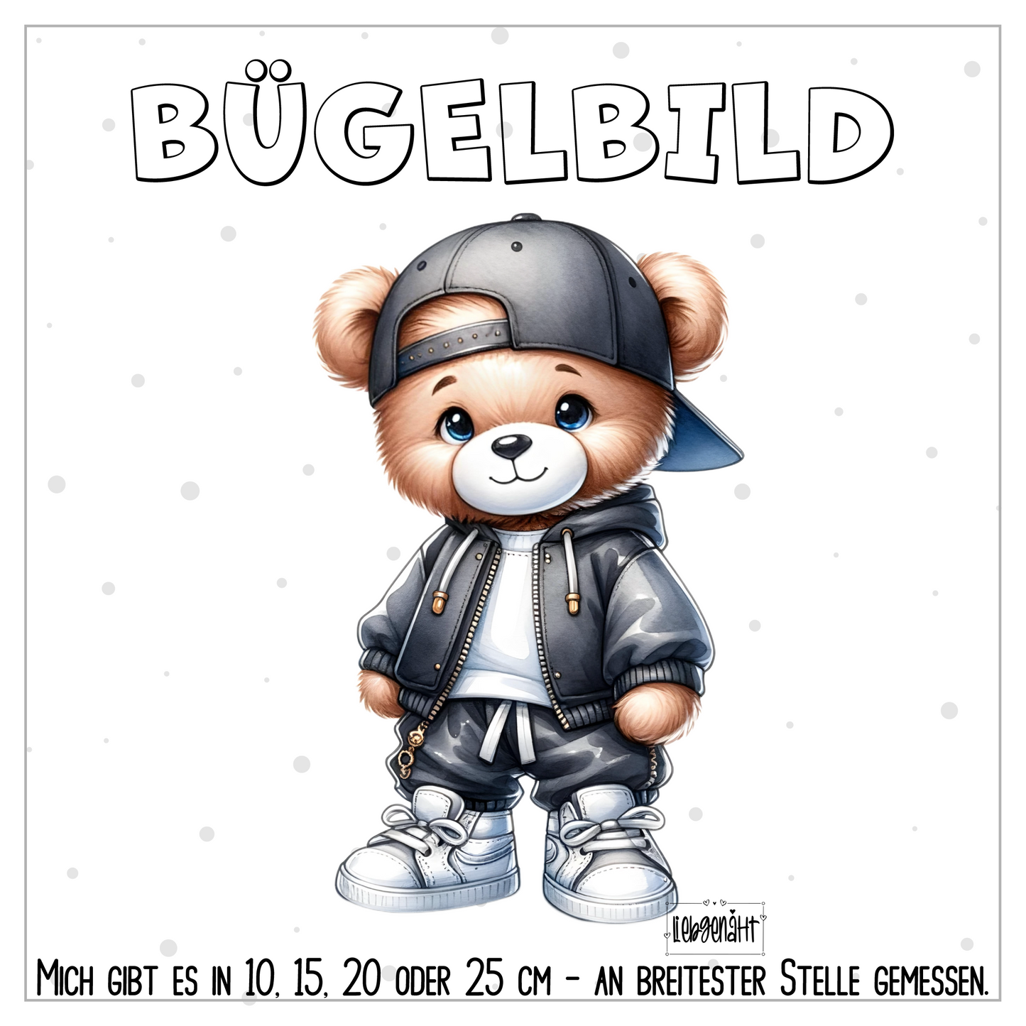 VORBESTELLUNG | BÜGELBILD | COOLER TEDDYBÄR