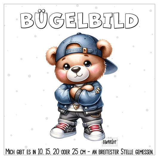 VORBESTELLUNG | BÜGELBILD | COOLER TEDDYBÄR 2