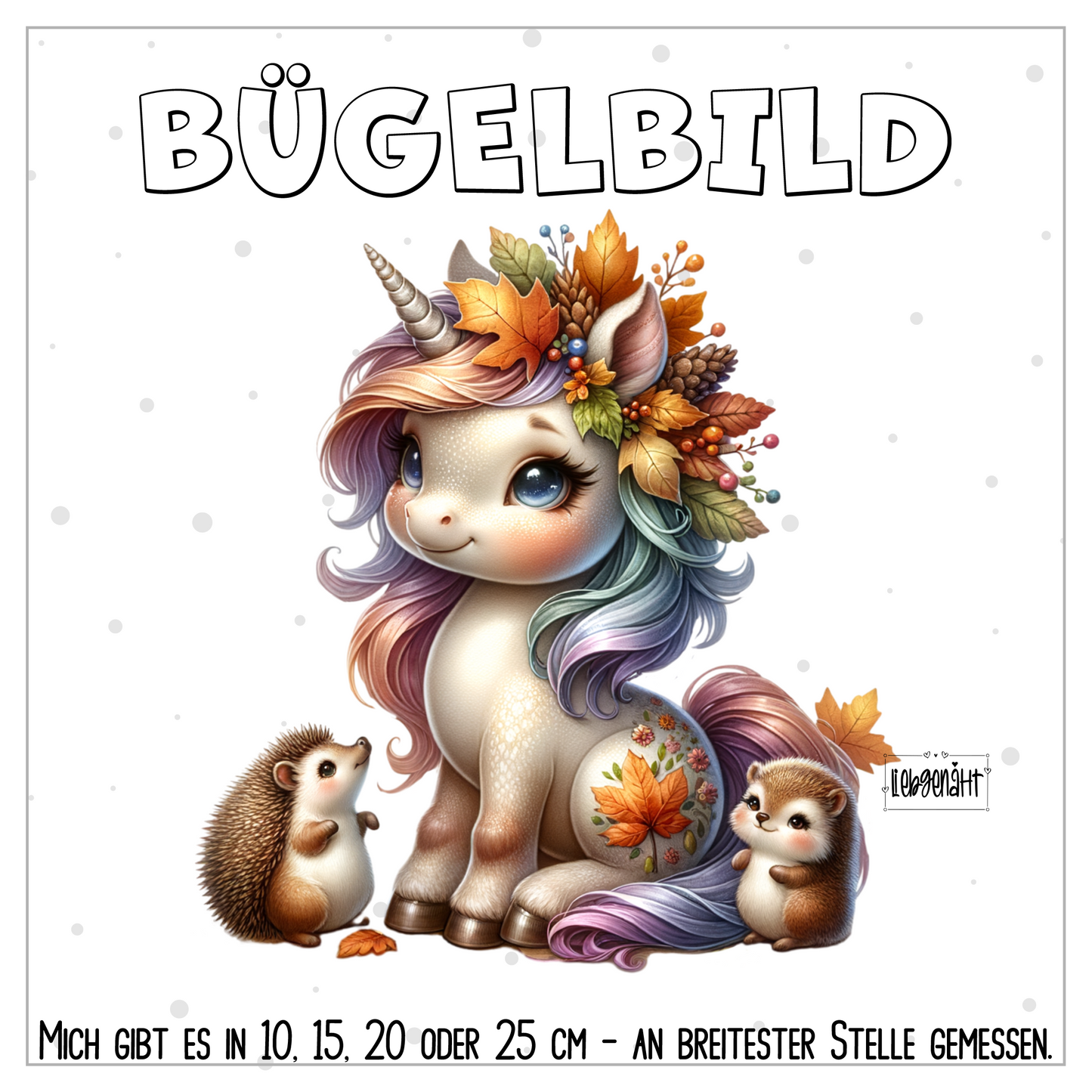 VORBESTELLUNG | BÜGELBILD | HERBST EINHORN